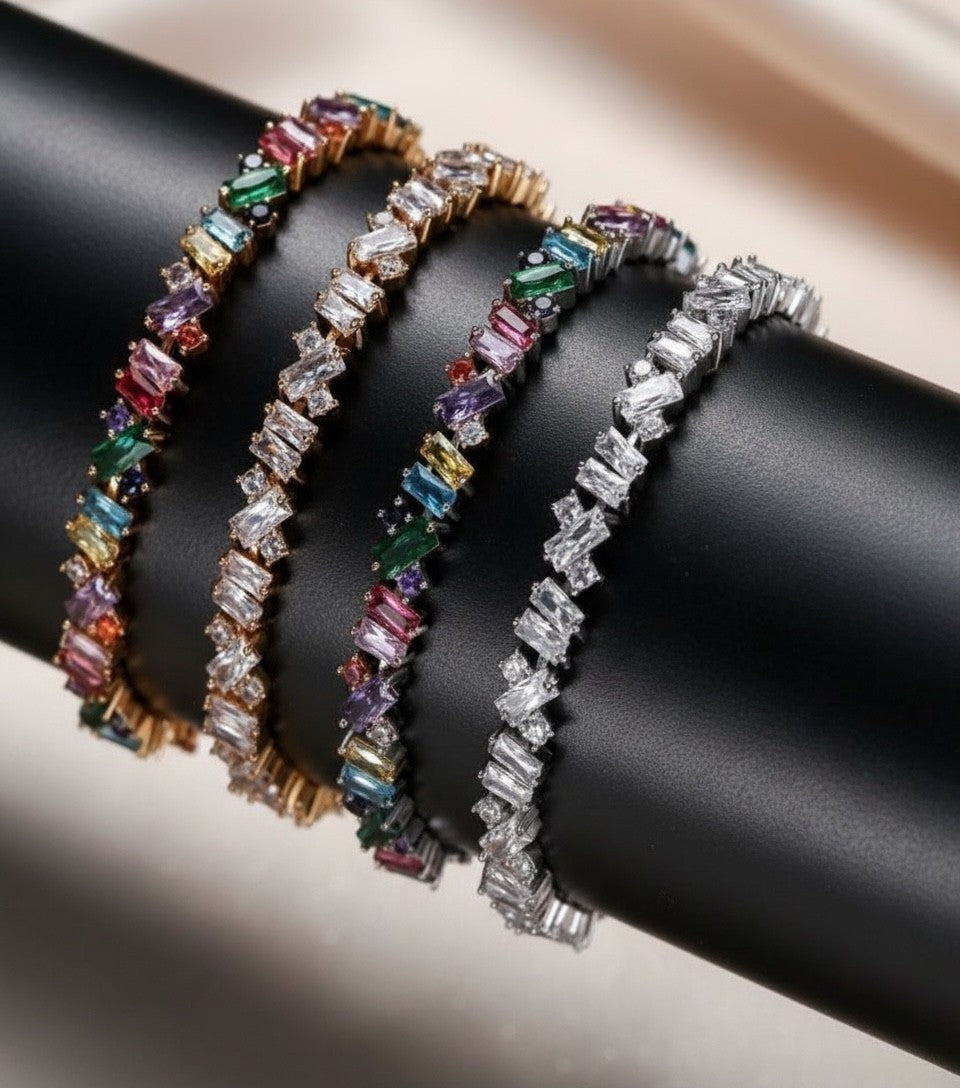 BIJOU Multi-facet crystals & sparkling rhinestone accents