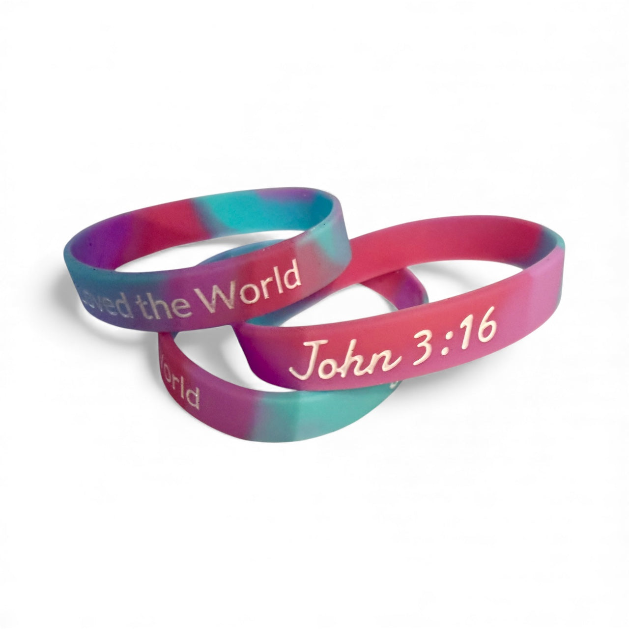 BIJOU John 3:16 Silicone Wristband Bracelet