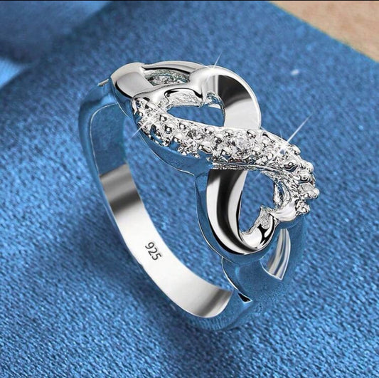 BIJOU X Sterling Silver 925 Infinity/Forever Ring Timeless Love, Elegant Design