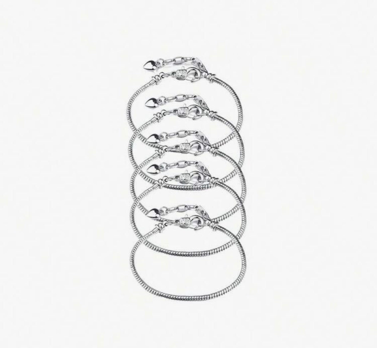 BIJOU Sterling Silver Charm Rope Bracelet Silver 925