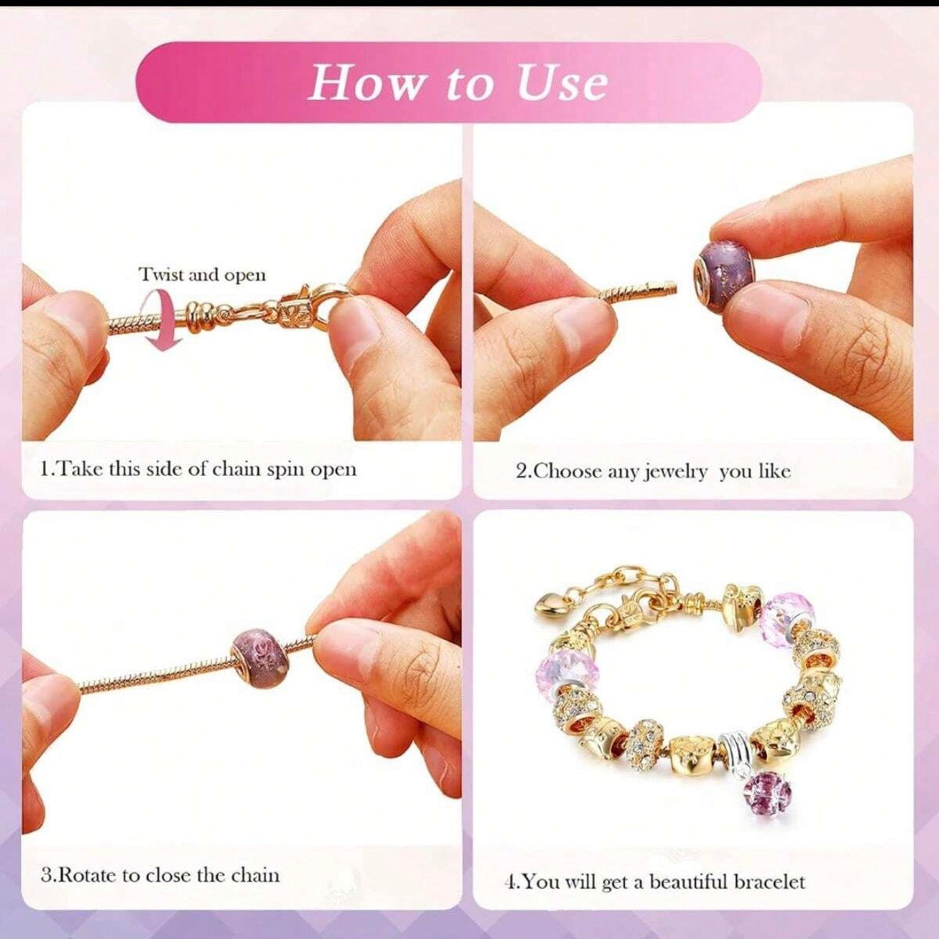 BIJOU Sterling Silver Charm Rope Bracelet Silver 925