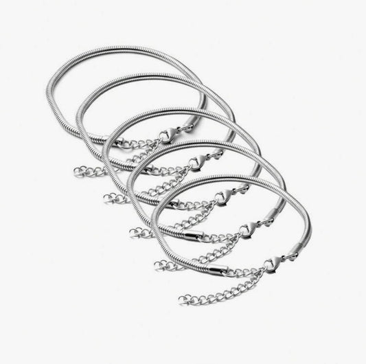 BIJOU Sterling Silver Charm Rope Bracelet Silver 925