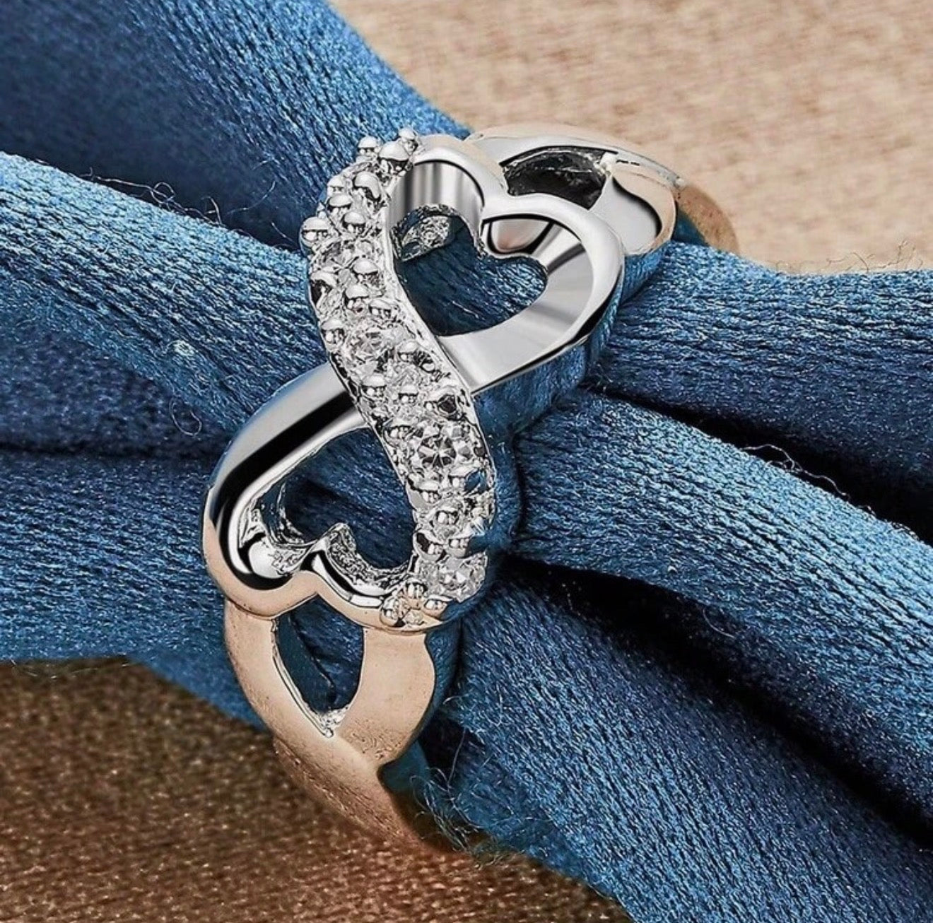 BIJOU X Sterling Silver 925 Infinity/Forever Ring Timeless Love, Elegant Design