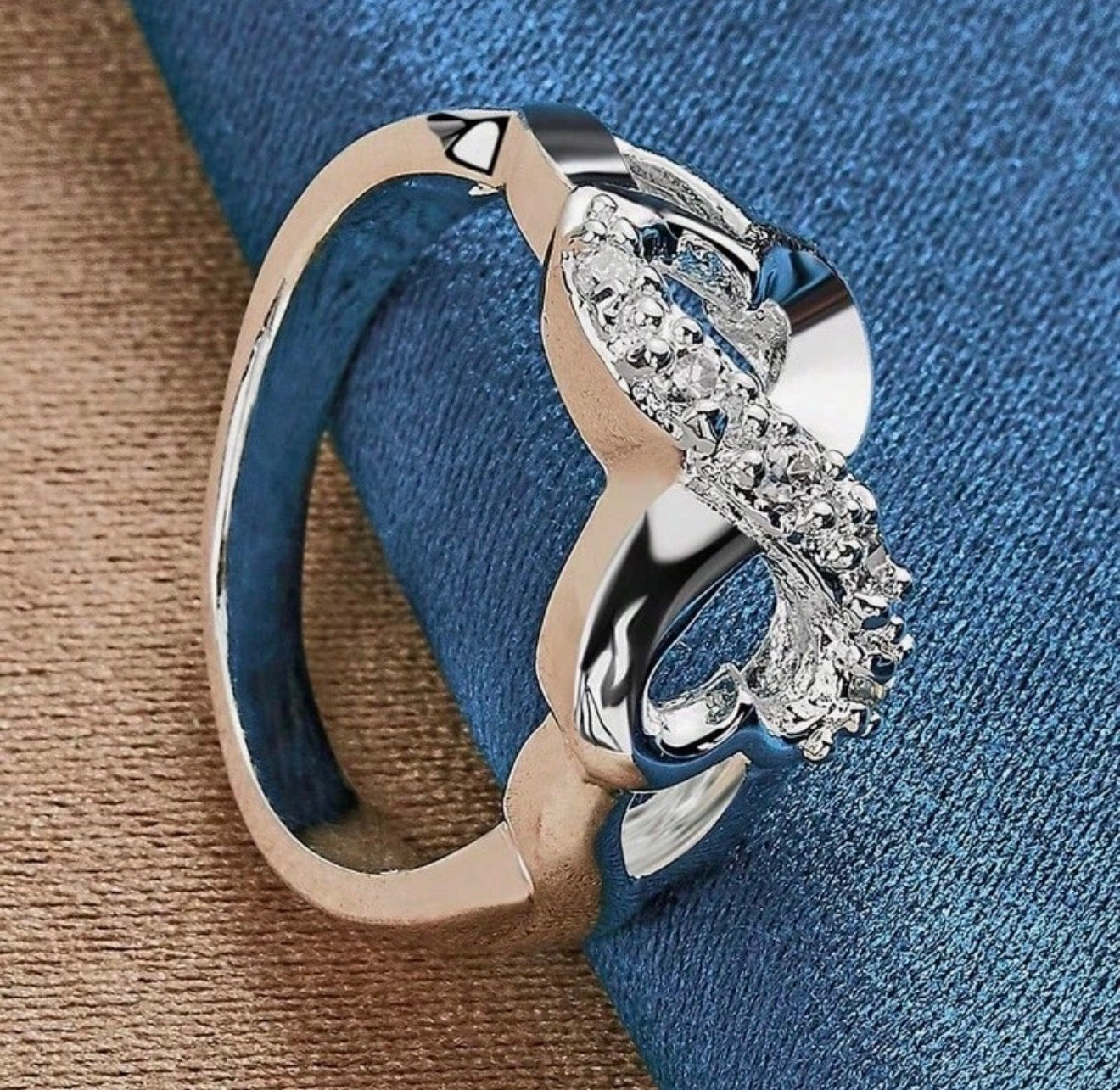 BIJOU X Sterling Silver 925 Infinity/Forever Ring Timeless Love, Elegant Design