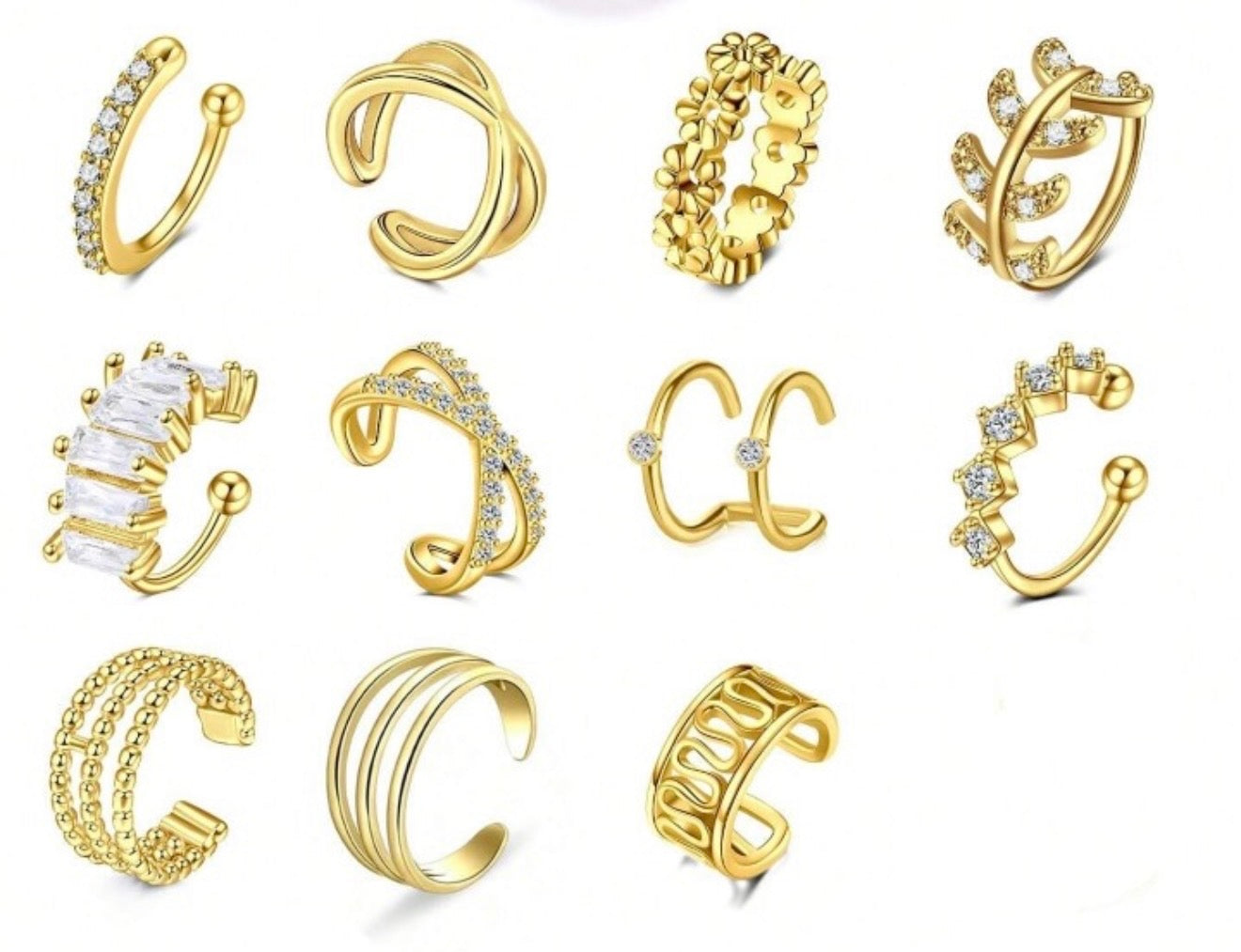 BIJOU Gold Plated Stainless Steel Ear Cuff – Hypoallergenic Fine Jewelry