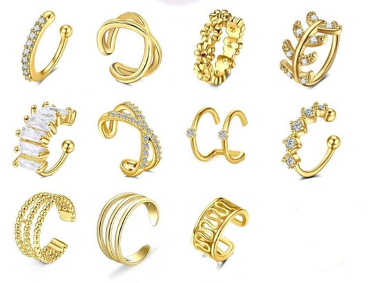 BIJOU Gold Plated Stainless Steel Ear Cuff – Hypoallergenic Fine Jewelry