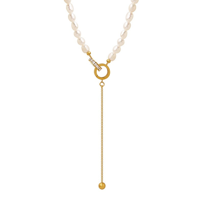 BIJOU Freshwater Pearl Collarbone Chain