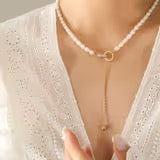 BIJOU Freshwater Pearl Collarbone Chain