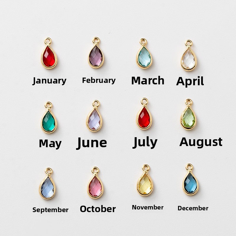 BIJOU Luxury Rhinestone Statement Birth Crystal Bracelet Charms