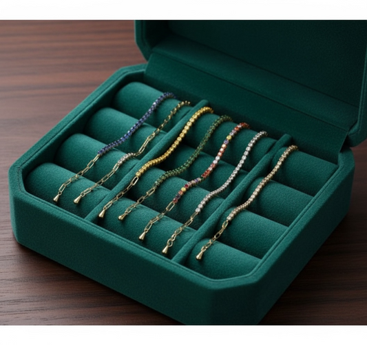 BIJOU Luxury Rhinestone Bracelet | Silver Gold Stainless Steel