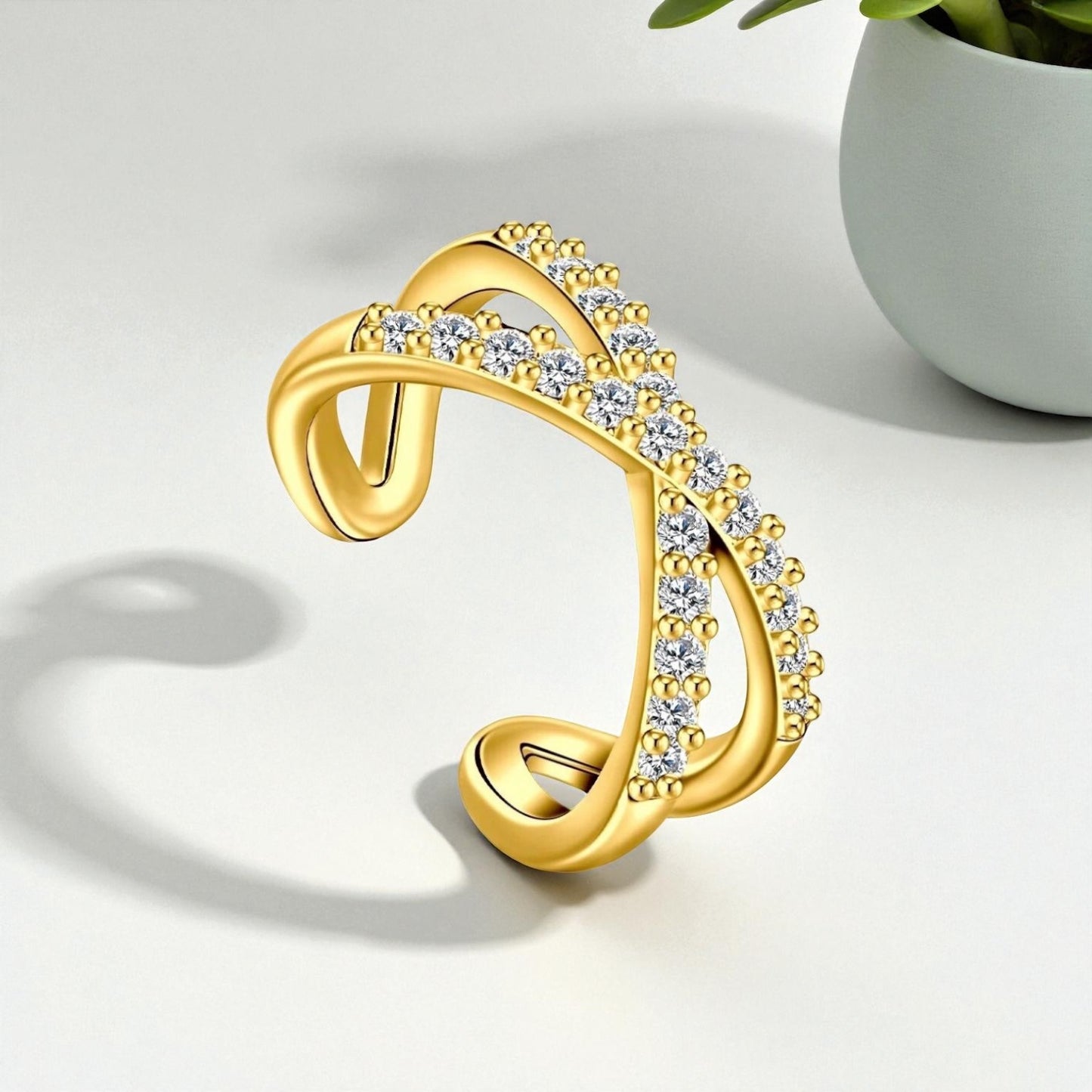 BIJOU Gold Plated Stainless Steel Ear Cuff – Hypoallergenic Fine Jewelry