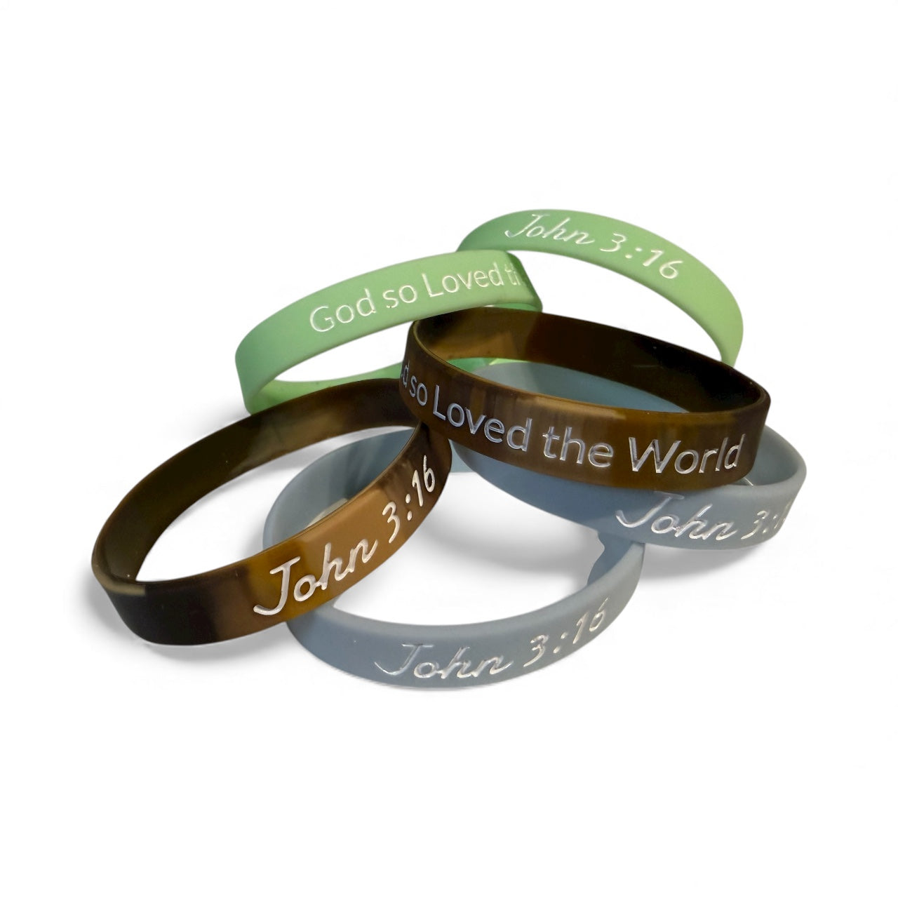 BIJOU John 3:16 Silicone Wristband Bracelet