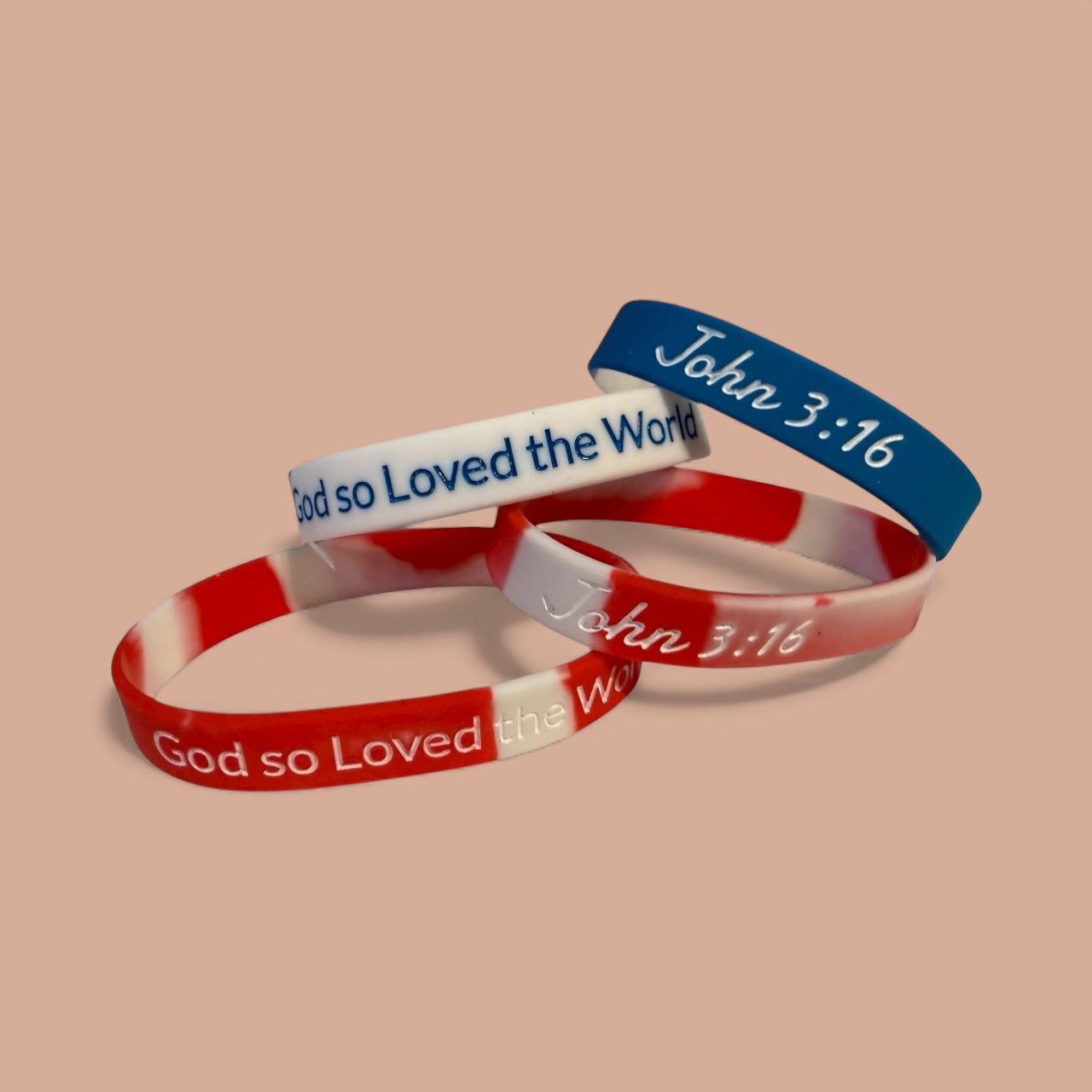 BIJOU John 3:16 Silicone Wristband Bracelet