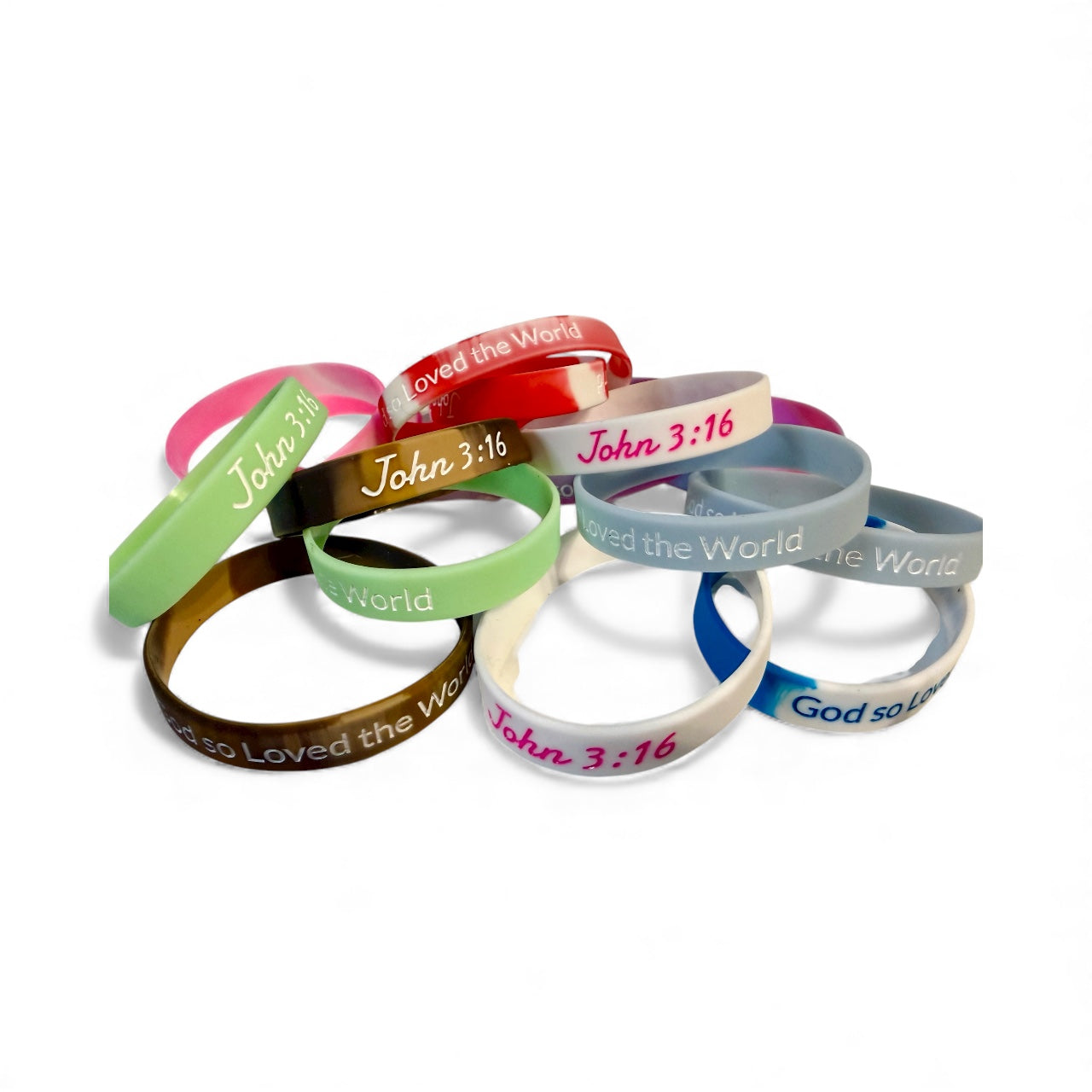 BIJOU John 3:16 Silicone Wristband Bracelet