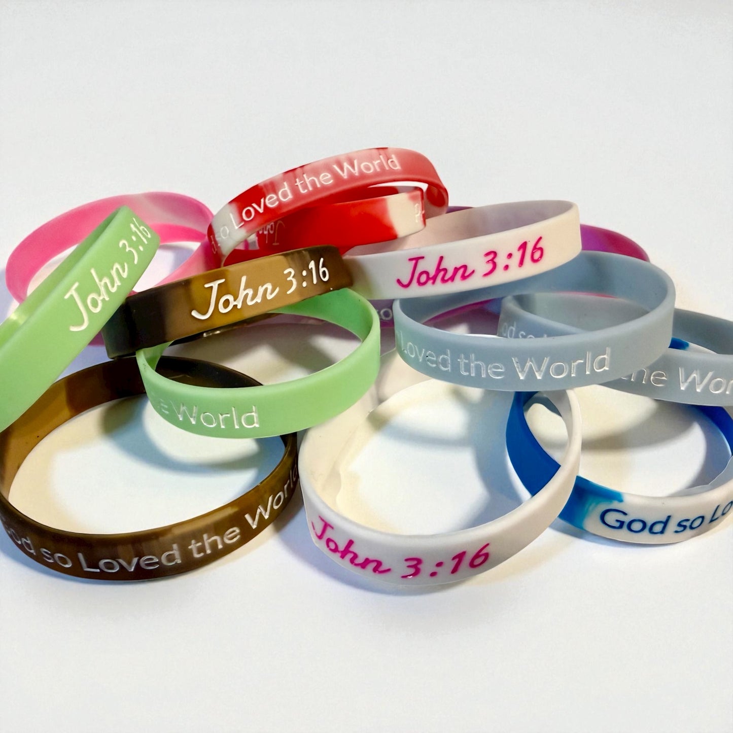 BIJOU John 3:16 Silicone Wristband Bracelet