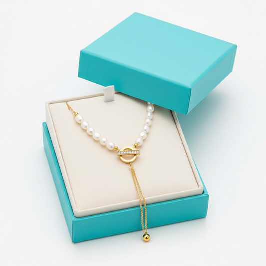 BIJOU Freshwater Pearl Collarbone Chain