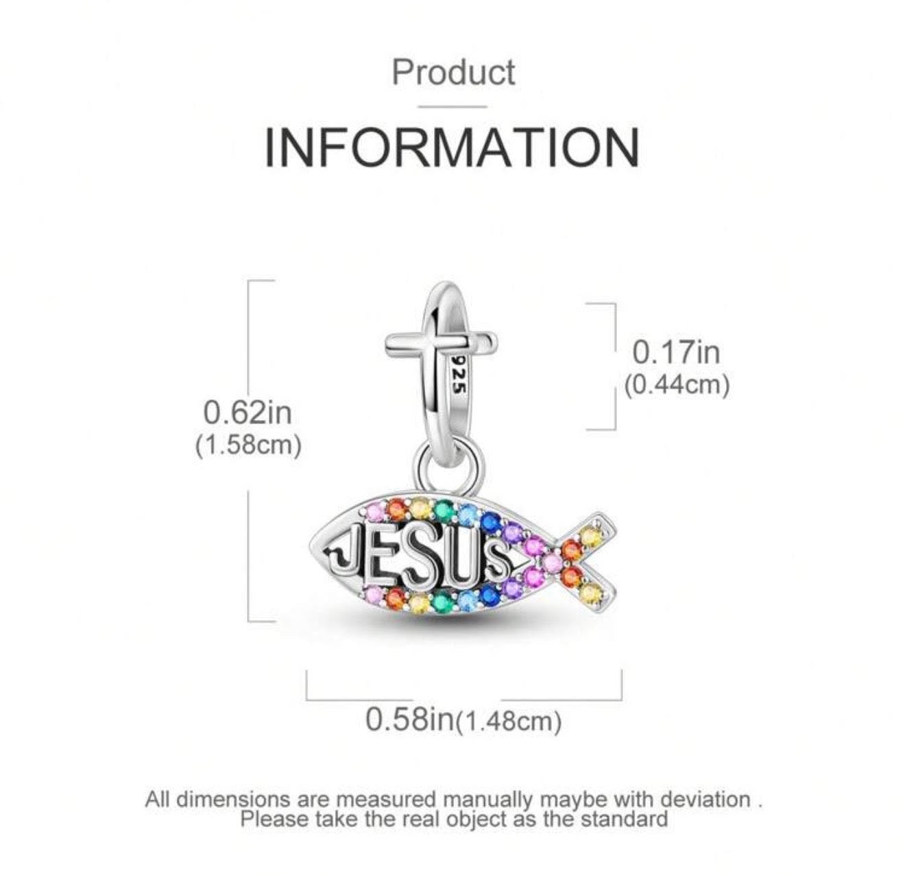 BIJOU Sterling Silver Charm (925) for Bracelet Faith