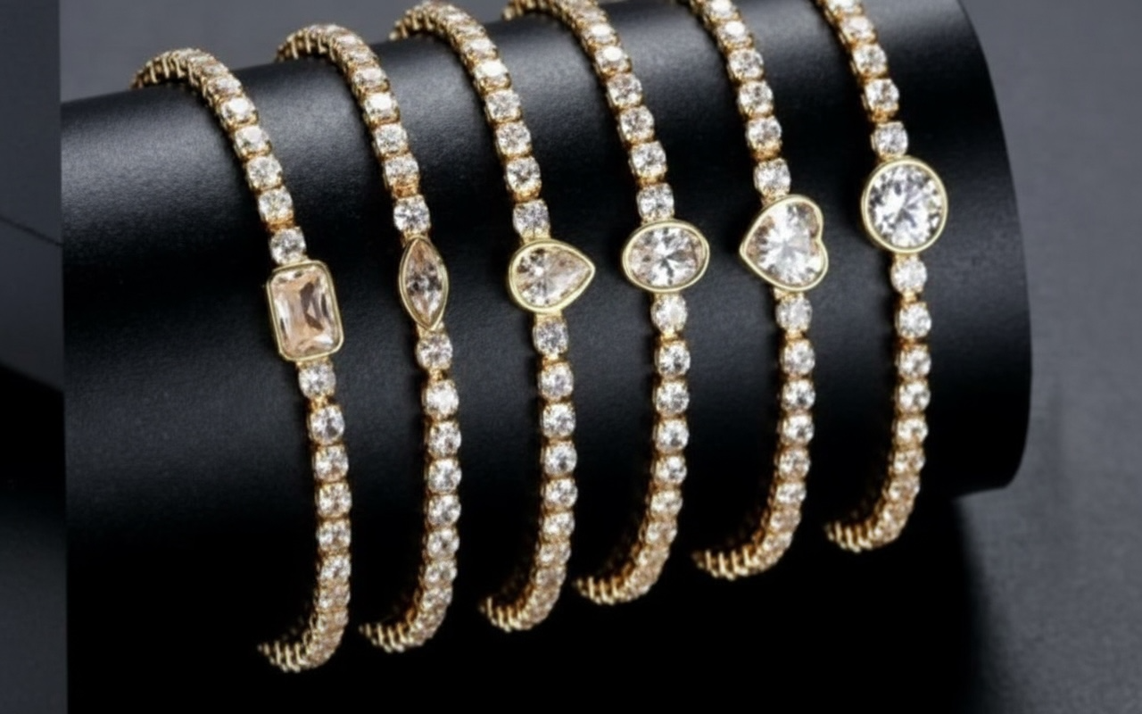 BIJOU Luxury Rhinestone Bracelet I Silver & Gold Stainless Steel