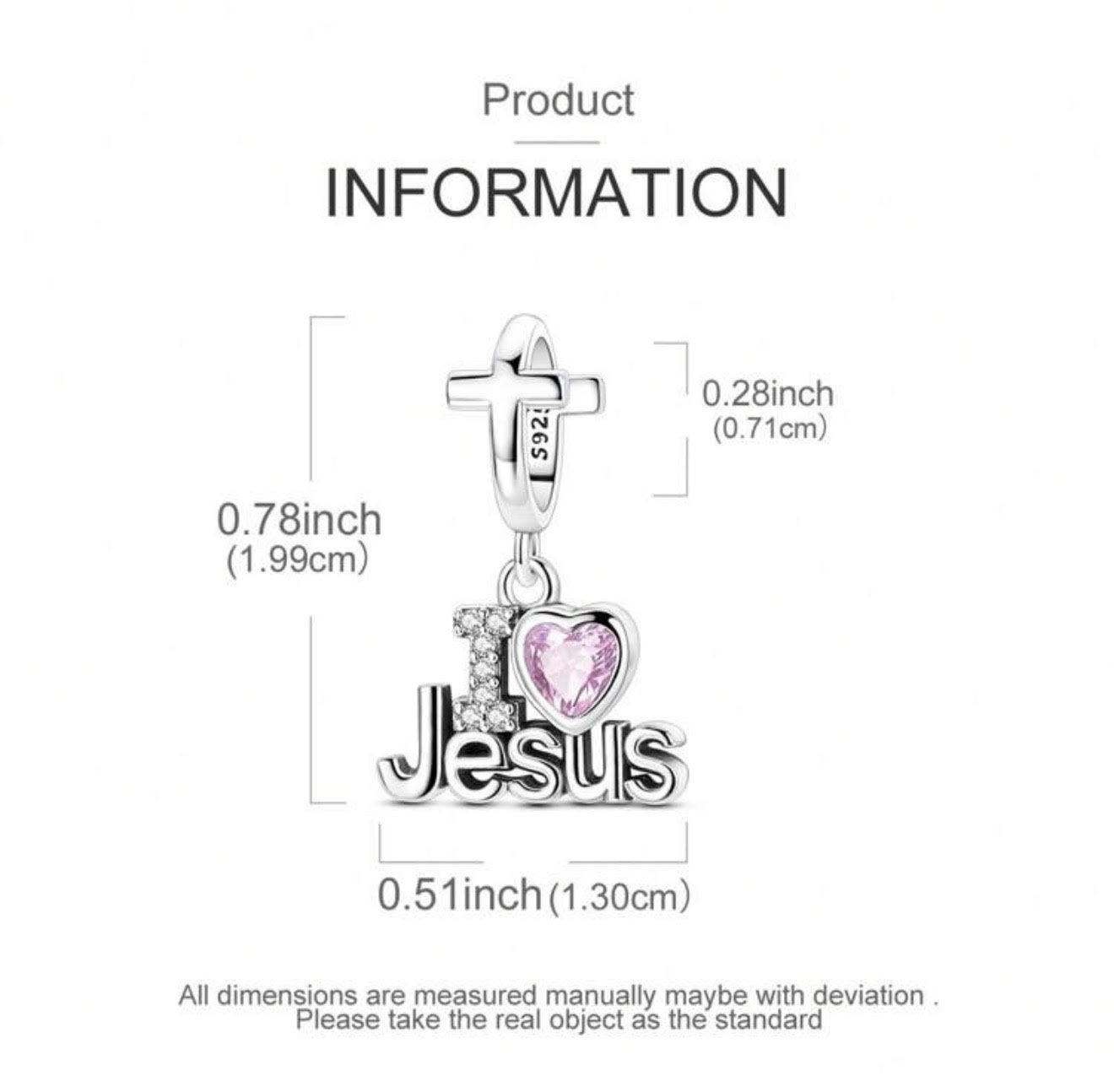 BIJOU Sterling Silver Charm (925) for Bracelet Faith